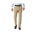 thumbnail image 1 of Haggar Men's Performance Solid Gabardine Straight Fit Plain Front Slack, Tan, 34x32, 1 of 3