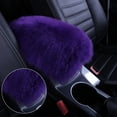 thumbnail image 1 of fastboy Car Seat Armrest Box Pad Wool Cover Winter Warm Pad Car-Styling Decoration Auto Accessories purple 1Set, 1 of 6