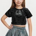 thumbnail image 1 of Rbaofujie Girls Athletic Tank Tops Round Neck Basic Cute Dance Crop Tops for Kids, 1 of 4