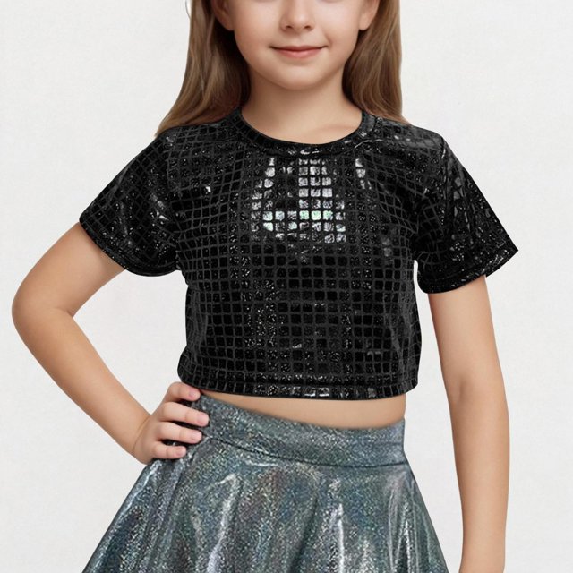 Rbaofujie Girls Athletic Tank Tops Round Neck Basic Cute Dance Crop Tops for Kids