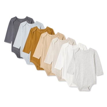 George Infants' Gender Inclusive Long-Sleeve Bodysuit 7-Pack