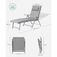 thumbnail image 3 of Boutique Home Foldable Sun Lounger Chair, 3 of 5