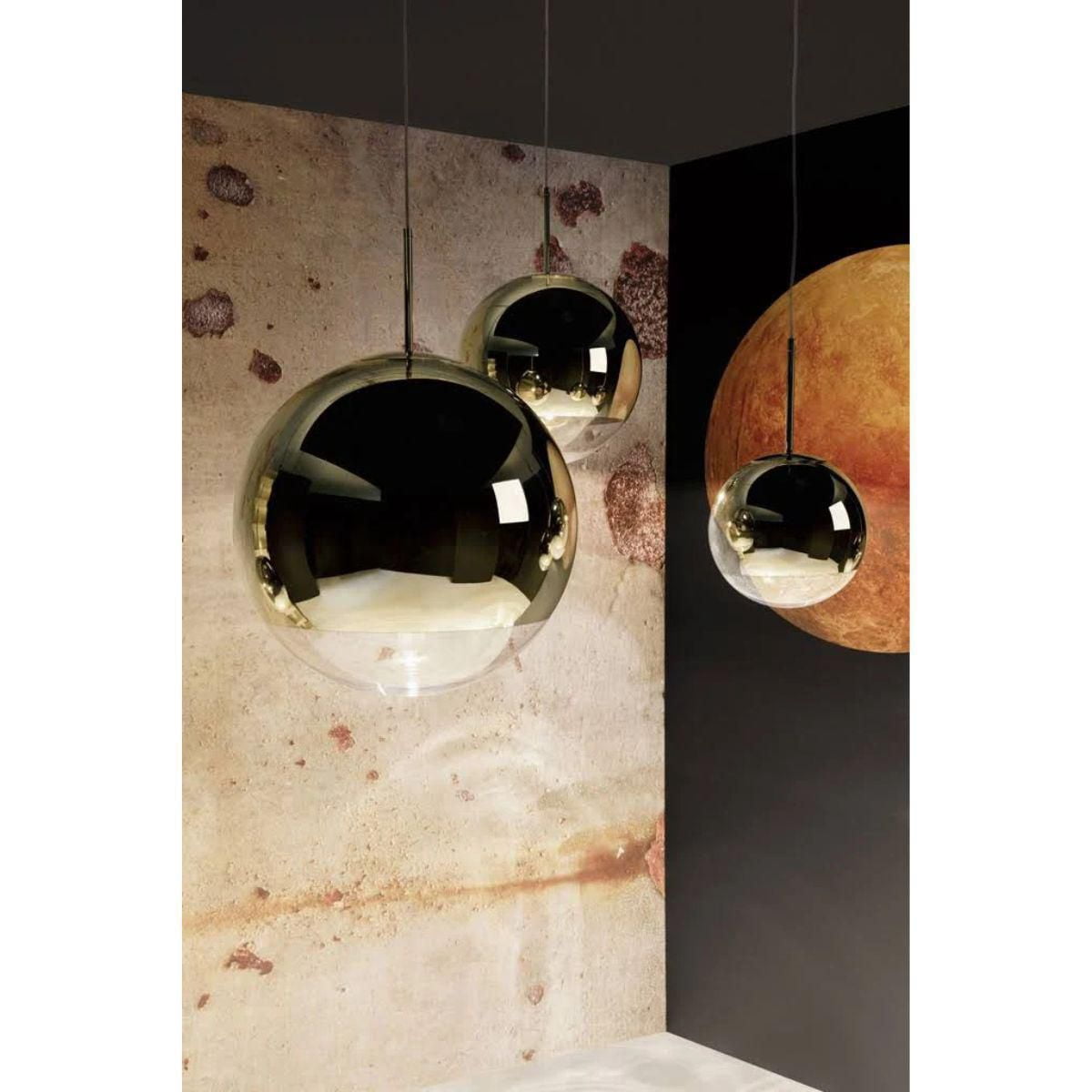 GLOBE PENDANT IN GOLD 14"