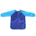 thumbnail image 2 of OULII Long Sleeved Painting Smock Apron For Blue Art Smock With Hook Loop Closure For Ages For Painting Crafts And, 2 of 5