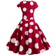thumbnail image 5 of Ketyyh-chn99 Robes d'Été pour Femmes Décontractées de Plage, Robe Soleil à Manches à Volants, à Étages, Évasée, Mini, Rouge, TG, 5 of 5
