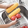 thumbnail image 4 of Stainless Steel Mesh Sink Basket Vegetable Fruit Colander Strainer Kitchen Tools (8x7x2inch), 4 of 7
