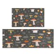 thumbnail image 1 of Stunning Non-Slip Red Mushroom Kitchen Rugs & Mats, Set of 2, Cushioned for Extra Comfort - Enhance Your Kitchen, Sink, Laundry, Bathroom with Boho Decor - Sizes 17x30 & 17x47 inches, 1 of 7