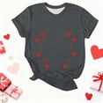 thumbnail image 1 of Aufmer 2 Pcs Women's Printed Short Sleeve Tee, Casual Round Neck T-Shirt with Fashion Pattern, Soft Polyester Top for Spring Summer, Versatile Daily Wear for Various Occasions(Gray), 1 of 3