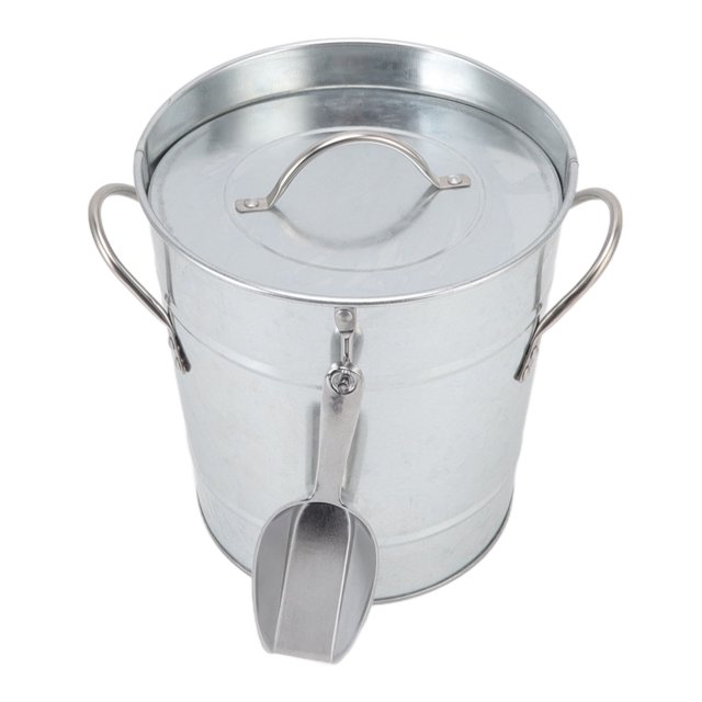 Beer Chiller Bin, Safe To Use Double Wall Bar Ice Tub With Ice Shovel For Restaurants Wood Color,Red,White