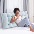 thumbnail image 4 of Soft Supportive Reading Pillow for Bed and Sofa Comfortable Backrest Cushion with Long Body Design Ideal Headboard Support, 4 of 5