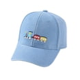thumbnail image 1 of MIASHUI Kids Baseball Cap Cute Embroidery Adjustable Vintage Washed Hat for Boys Girls,Blue,2-8 Years, 1 of 4