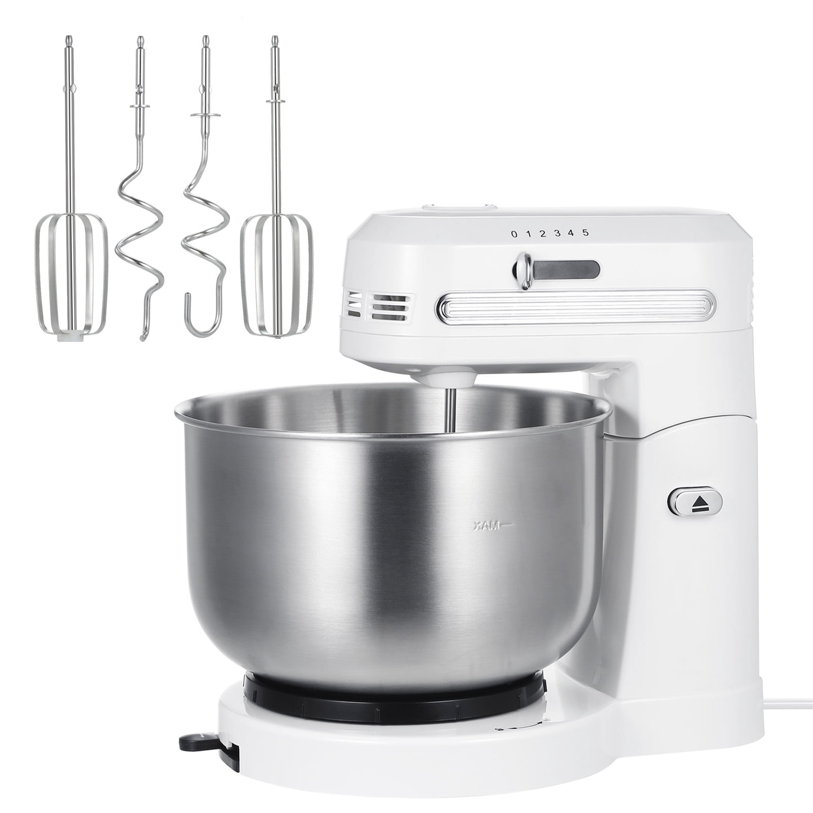 Hand Blender 250W 3.5L with 4 Stainless Steel Attachments and 1 Bowl 5 Speeds Tilt Head Kitchen Electric Food Mixer US Plug