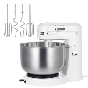 Mélangeur à main 250W 3.5L avec 4 Pièces jointes en acier inoxydable et 1 Bol 5 Vitesses Tilt Head Kitchen Mélangeur d'aliments électriques US Connecteur