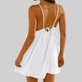 thumbnail image 5 of Sentmoon Robe de Fête Grande Taille Invitée de Mariage Sans Manches à Col Rond Robe Maxi Printemps Couleur Unie Coupe Régulière à Bretelles Spaghetti Robes de Vacances pour Femmes 2026 Décontractée pour le Travail et le Bureau Blanc m, 5 of 5