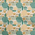 thumbnail image 1 of oneOone Polyester Spandex Yellow Fabric Beach Sewing Material Print Fabric By The Yard 56 Inch Wide, 1 of 4