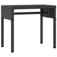 thumbnail image 3 of vidaXL Chaise Longue avec Auvent et Table en Poly Rotin Noir, 3 of 5