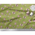 thumbnail image 2 of Soimoi Green Modal Satin Fabric Dot & Gift Box Party Print Sewing Fabric Yard 42 Inch Wide, 2 of 3