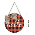 thumbnail image 1 of Easter Door Hanger, Wooden Welcome Sign Round, Christmas Home Decor Density Board Hanging, Front Door Ornament with Linen Rope, 1 of 4
