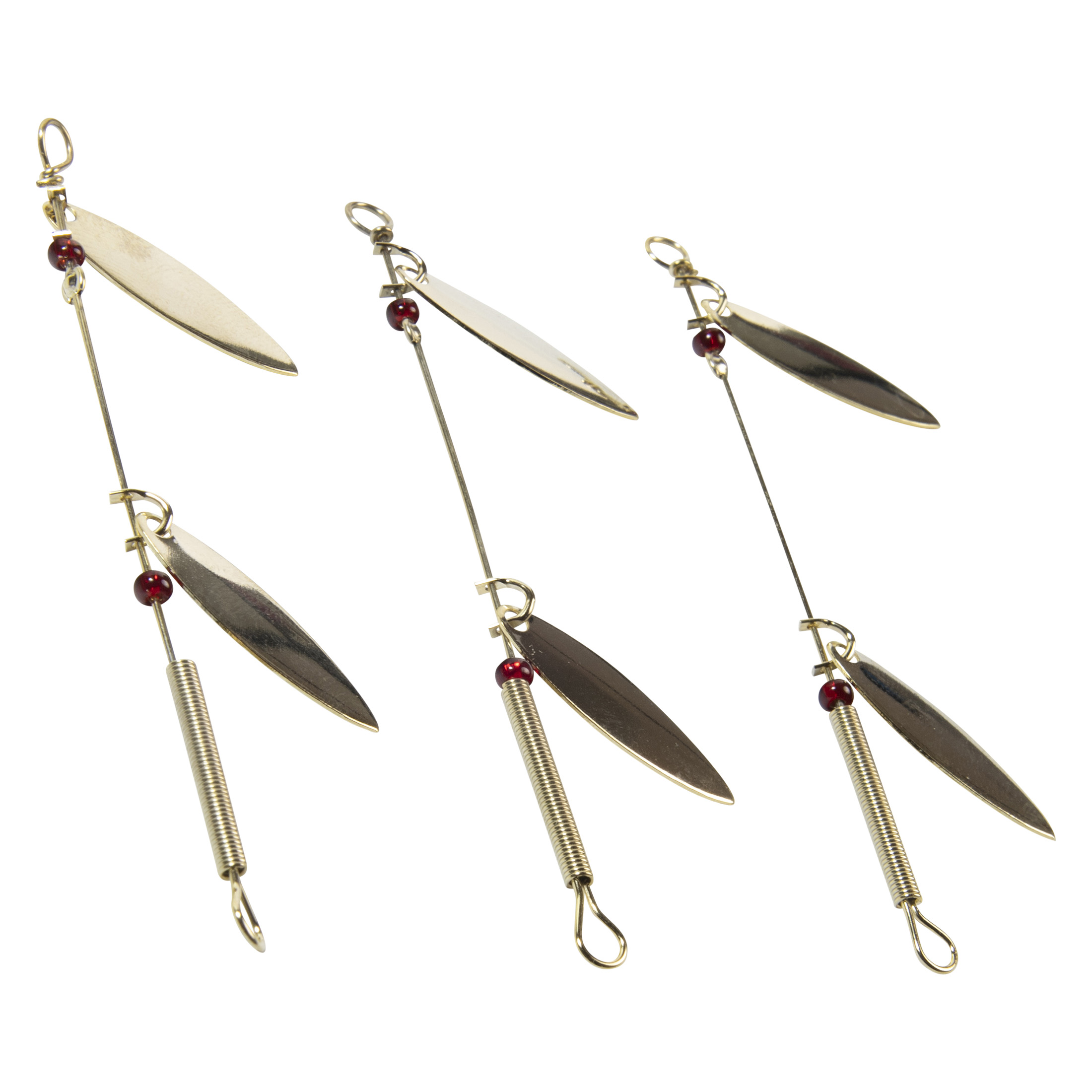 Lucky Strike Baitworks Lame en saule doré Double cuiller tournante + lot de 3 + taille n°1 + Cuiller de pêche