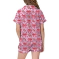 thumbnail image 3 of Satin Pajama Set for Girls Comfortable Two Piece Loungewear with Classic Button Down Design and Soft Short Sleeves, 3 of 3