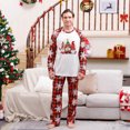 thumbnail image 1 of TIMIFIS Pajamas Famille Noël pour Hommes Hommes Père Noël Renne avec Lettre Col Rond Haut et Pantalon Long à Carreaux Rouges Tenue de Détente Ensembles Noël Pajamas Assortis, 1 of 7