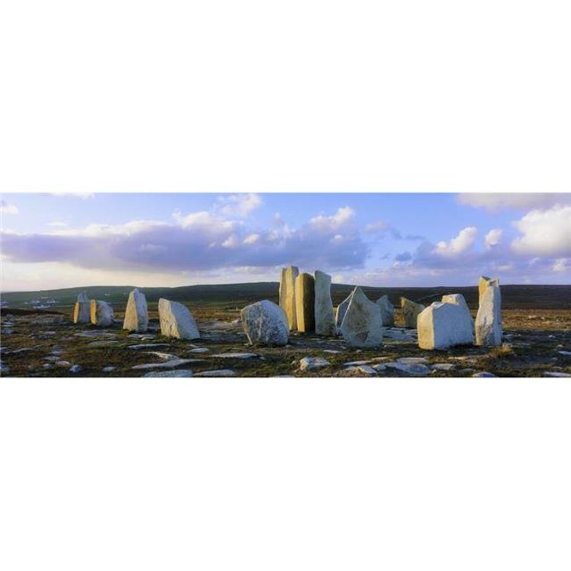 Standing Stones Blacksod Point Co Mayo Ireland Poster Print by The Irish Image Collection, 44 x 15 - Large