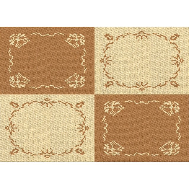 Ahgly Company Machine Washable Indoor Rectangle Transitional Sedona Brown Area Rugs, 4' x 6'
