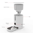thumbnail image 4 of Distributeur Automatique pour Animaux de Compagnie Programmable 2,8 L, Distributeur Intelligent de Nourriture Sèche Wi‐Fi 2,4 g avec Caméra, Contrôle par Application, 4 of 7