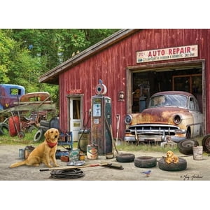 Cobble Hill Jigsaw Puzzle - Auto Repair, 500 Piece Puzzle