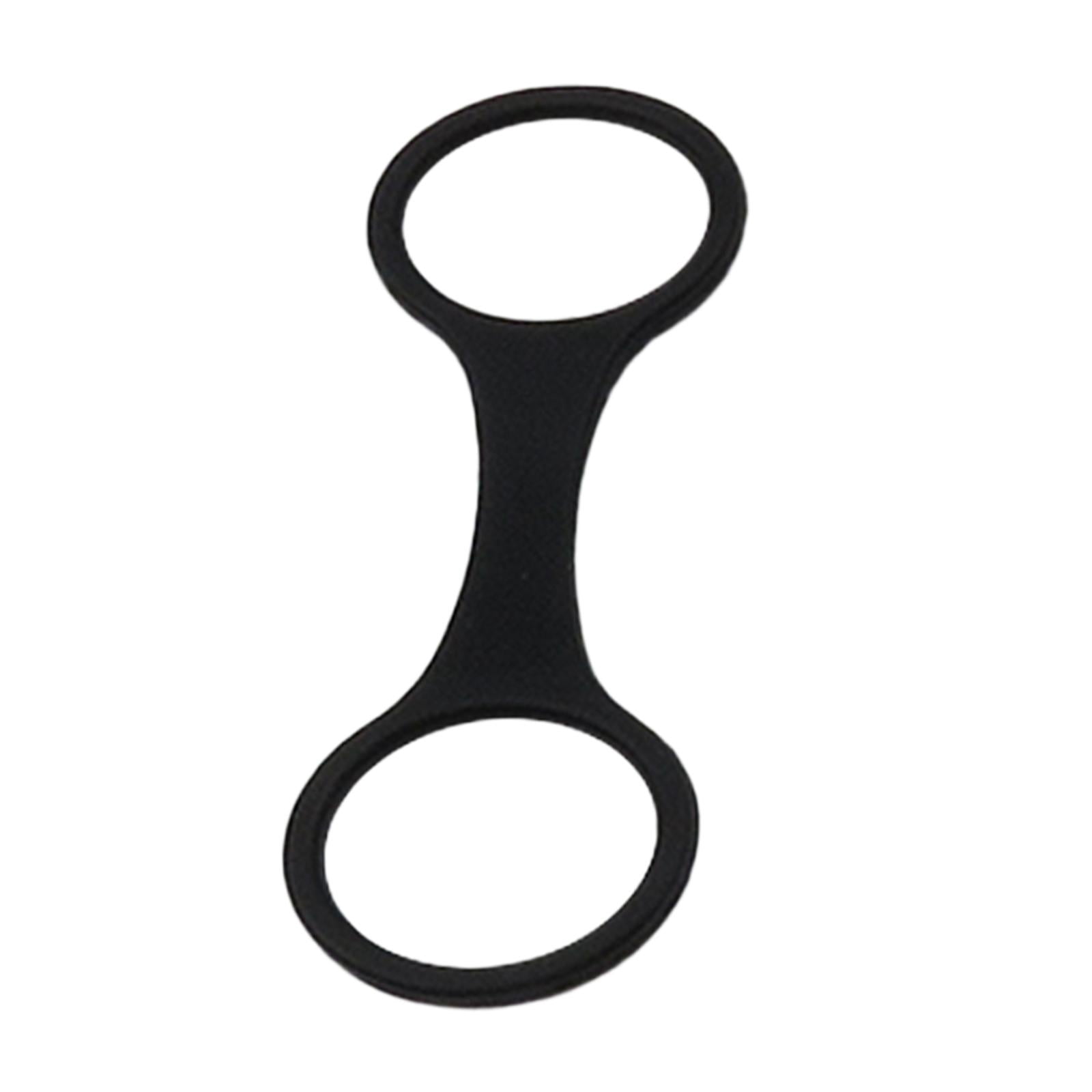 DYNWAVECA Pince pour Plongée en Apnée, Porte-Clés de Plongée en Apnée, Style Boucle, Retenue de Fixation Pièce de Rechange Souple Verrou Universel de Garde de Tuba Noir
