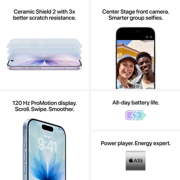 iPhone 17 (Unlocked) 256GB Lavender - Walmart.ca