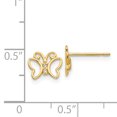 thumbnail image 3 of 14k Yellow Gold Cubic Zirconia Cz Childrens Butterfly Earrings Animal, 3 of 7