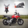 thumbnail image 3 of Qaba Moto Électrique Honda 12 V sous Licence avec Phares et Musique, Rouge, 3 of 10
