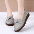 thumbnail image 1 of LSLJS Chaussures Plates Polyvalentes pour Femmes Semelle Souple Grande Pointure Chaussures Décontractées de Couleur Unie Chaussures en Cuir, Chaussures Plates, 1 of 3