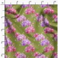 thumbnail image 2 of Soimoi Green Moss Georgette Fabric Leaf Floral Printed Fabric 1 Yard 42 Inch Wide, 2 of 6