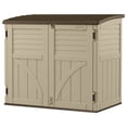thumbnail image 1 of Suncast 34 Cubic Feet Horizontal Compact Storage Shed for Outdoor Spaces, Sand, 1 of 12