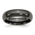 thumbnail image 1 of Titanium Black Ti 6mm Polished Band Ring 11.5 Size, 1 of 6