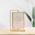 thumbnail image 3 of yuksok Photo Frame Cards Display Stand Holder Ornament Glass Front Rotating Photo Frame Aureate 23x15.5cm, 3 of 9