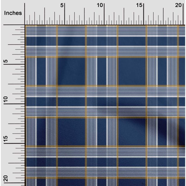 oneOone Polyester Lycra Fabric Madras Check Printed Craft Fabric BTY 56 Inch Wide