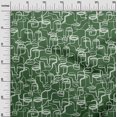 thumbnail image 3 of oneOone Velvet Green Fabric Abstract Face Sewing Material Print Fabric By The Yard 58 Inch Wide, 3 of 4