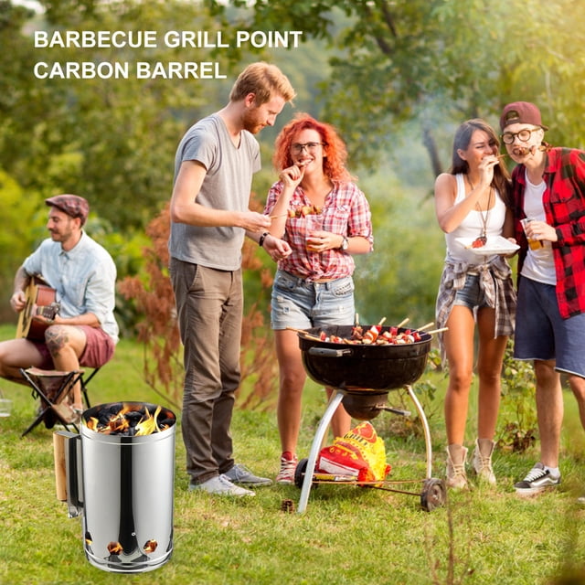 SHINYPASING Grill Tool Chimney Starter Fast Ignition for Outdoor BBQ 1Pcs