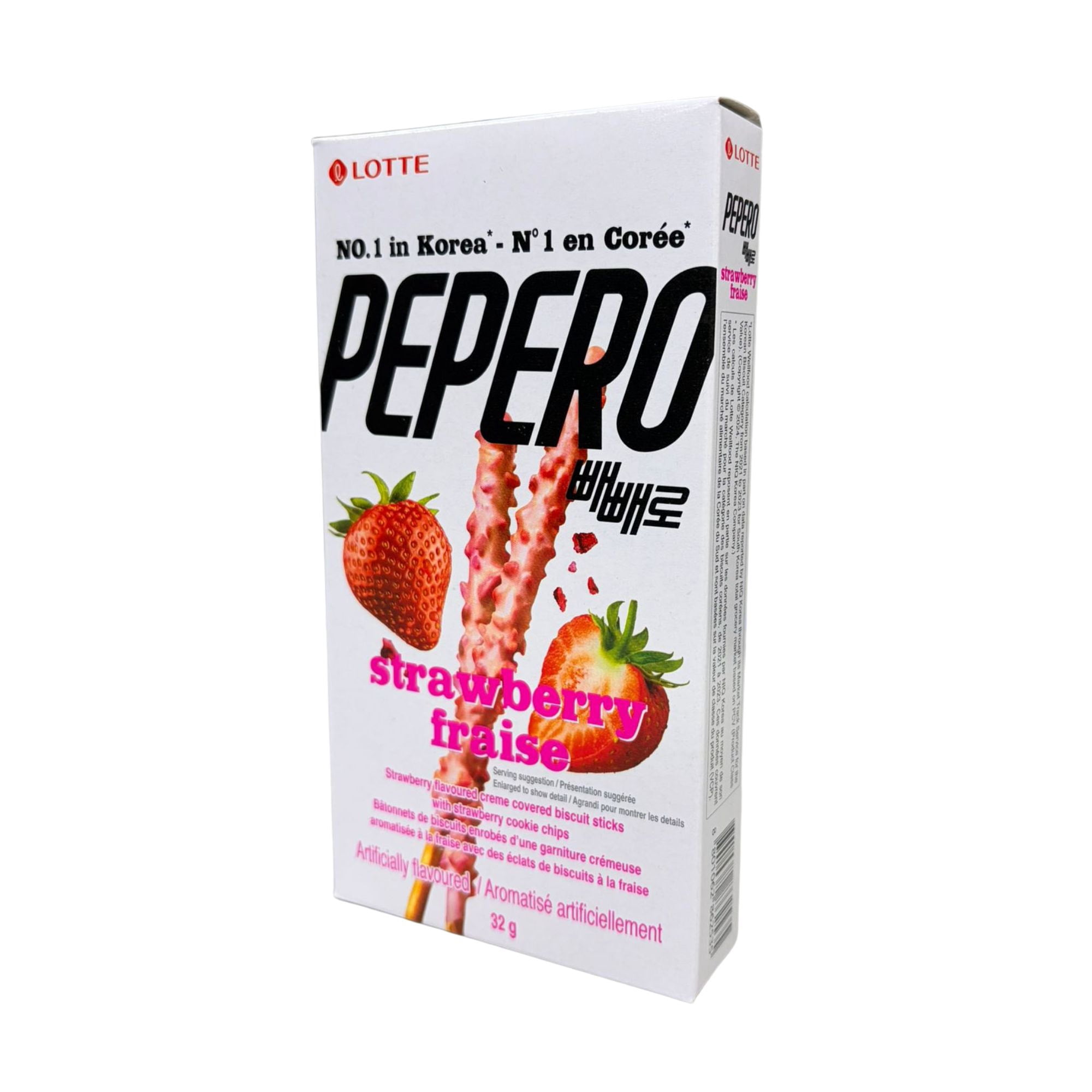 Bâtonnets de biscuits Lotte Pepero - Biscuits à la fraise