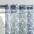thumbnail image 1 of Mainstays Trellis Crushed Voile 2-Pack Sheer Grommet Window Curtains Panel Pair, 1 of 7