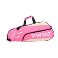 thumbnail image 3 of jinwen Badminton Racquet Bag Gym Bag Sports Equipment Bag Portable Racket Carry Bag Pink White, 3 of 9