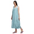 thumbnail image 4 of Moomaya Womens Lace Border Sleepwear For Ladies Button Placket Nightdress, 4 of 5