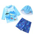 thumbnail image 1 of JTieacloth Boys UPF 50+ Sun Long Sleeve Swim Shirt And Swim Trunks Two Piece Rash Guard For Kids,Sizes 1-2 Years, 1 of 3