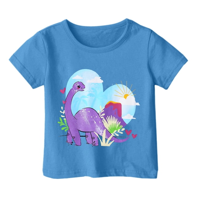 MEZZALL T-Shirts de Mode pour Tout-Petits Garçons Filles, Décontractés, Saison Scolaire, Imprimés, Col Rond, Coupe Ample, Manches Courtes, Hauts Tee, T-Shirts Adorables, 6-7 Ans