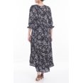 thumbnail image 2 of Robe Longue pour Femme Noire et Blanche Imprimée, 2 of 3