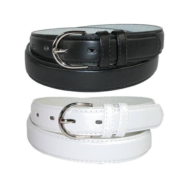 CTM® Ceinture Habillée en Cuir 1 1/8 Pouce (Lot de 2 Couleurs) (pour Femmes)