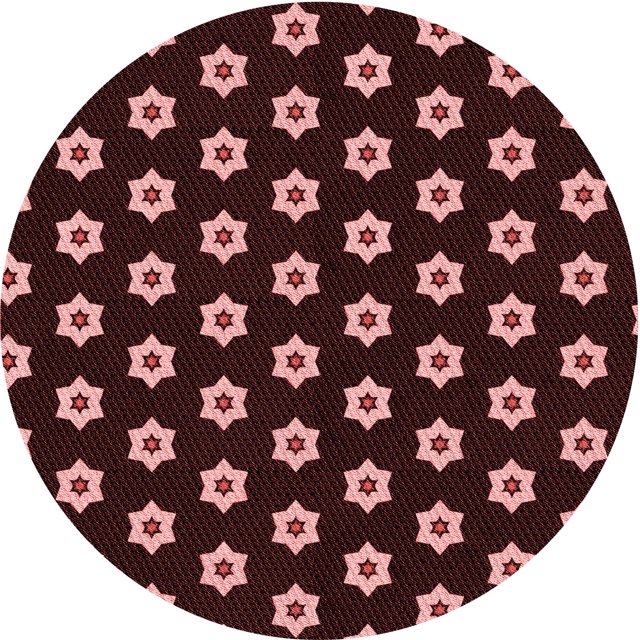 Ahgly Tapis Rond Lavable en Machine Intérieur Transitionnel Marron Chocolat, 3 Pieds Rond